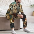 thumbnail image 7 of Sikiie Forest Maple Leaf Husky Mens Pajama Set, Soft Warm Long Sleeve Sleepwear, Cozy Button-Down Pjs for Men-XX-Large, 7 of 7