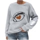 thumbnail image 3 of TaTaai Women Crew Neck Baseball Print Long Sleeve Drop Shoulder Hoodie Casual Fashion Top Ladies Daily Lounge Work Wear Soft Warm Breathable No Fading Versatile Top Gift, 3 of 4