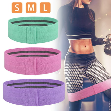 3Pack Booty Resistance Workout Hip Exercise Bands, TSV Fitness Loop Circle Exercise Legs and Butt- Activate Glutes and Thighs - Fabric Cloth for Body Stretching, Yoga, Pilates, Muscle (Best Exercise For Legs And Hips)