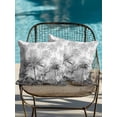 thumbnail image 4 of Waterproof Outdoor Throw Pillows with Inserts 16"x16" Set of 2, Summer Tropical Leaves Soft Decorative Pillowcases for Couch Bedroom, Gray Palm Trees Botanical Pillow Covers for Sofa Living Room, 4 of 8