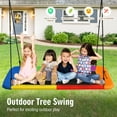 thumbnail image 2 of Infans 700lb Giant 60" Platform Tree Swing Outdoor w/ 2 Hanging Straps Colorful, 2 of 7