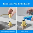 thumbnail image 4 of Gold Soap Dispenser For Kitchen Sink Soap Pump Built In Countertop, 4 of 6