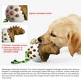 thumbnail image 3 of Dog Chew Toy Dinosaur Interactive Leaking Treats Play Toy Orange, 3 of 11