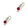 thumbnail image 2 of Broche de Perlas de Diamantes de Imitación Jumpingount Alfiler de Cuentas Grandes Rojo, 2 of 6