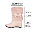 thumbnail image 5 of Women's Boot Furry Fluffy Short Snow Boot Mid-Calf Boots Warm Comfortable Outdoor Flat Shoes,Color:Pink,Size:8, 5 of 8