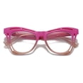 thumbnail image 5 of Pink Butterfly Anti-blue Light Reading Glasses 3.00 for Women Oversize Spring Hinge Readers +3.00, 5 of 5