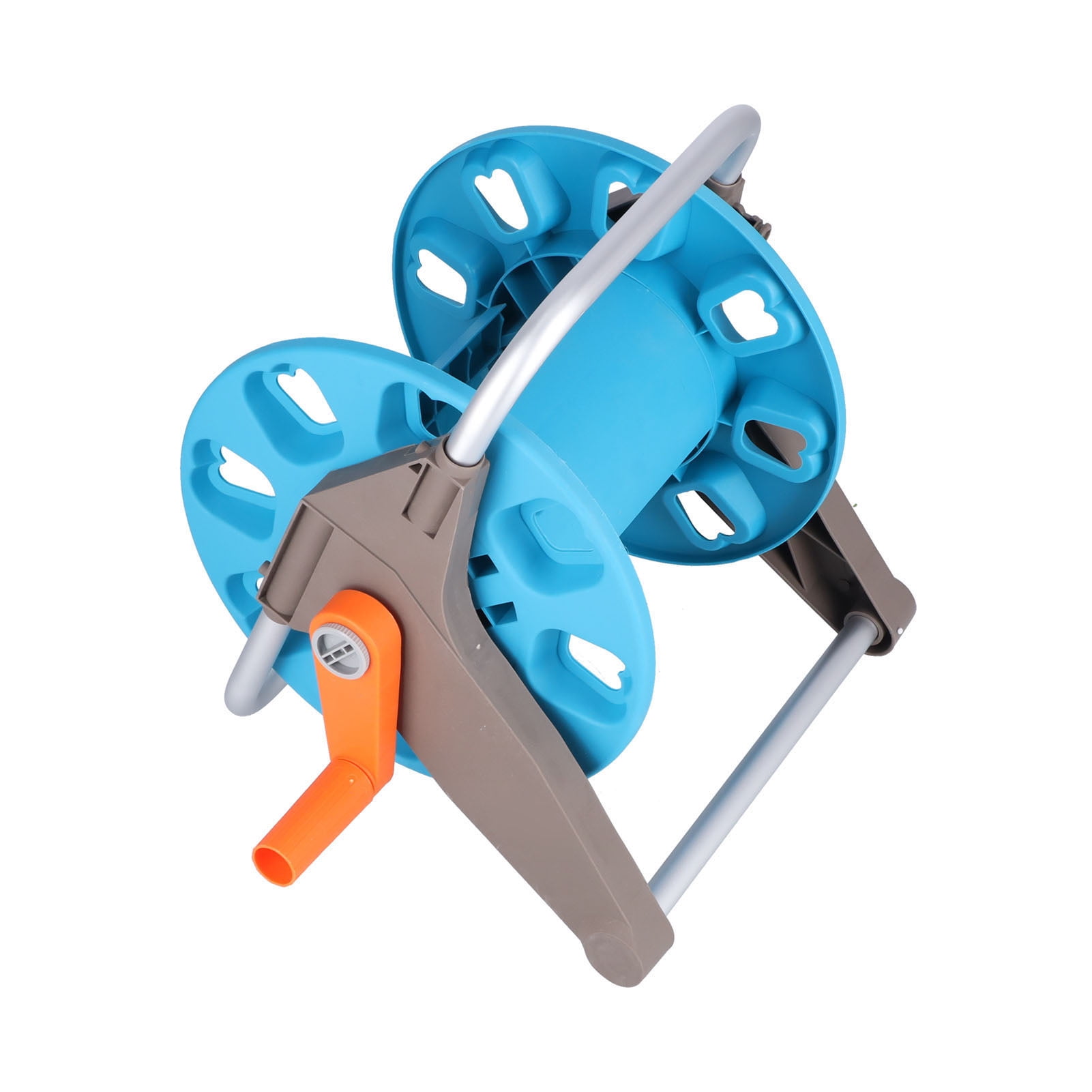 BIMZUC G1/2 Garden Water Hose Reel Rack Hand Push Waterpipe Cart Storage For 30m Pipe Yard Lawn Care (13.0 x 14.6 x 16.9 inches / 33 x 37 x 43 cm)