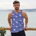 thumbnail image 6 of Cauagu Flamingo Print Men's Sleeveless Muscle Shirts,Tank Tops Quick Dry Workout Tank Top Gym Muscle Tee Fitness Bodybuilding T Shirt for Men-Medium, 6 of 7