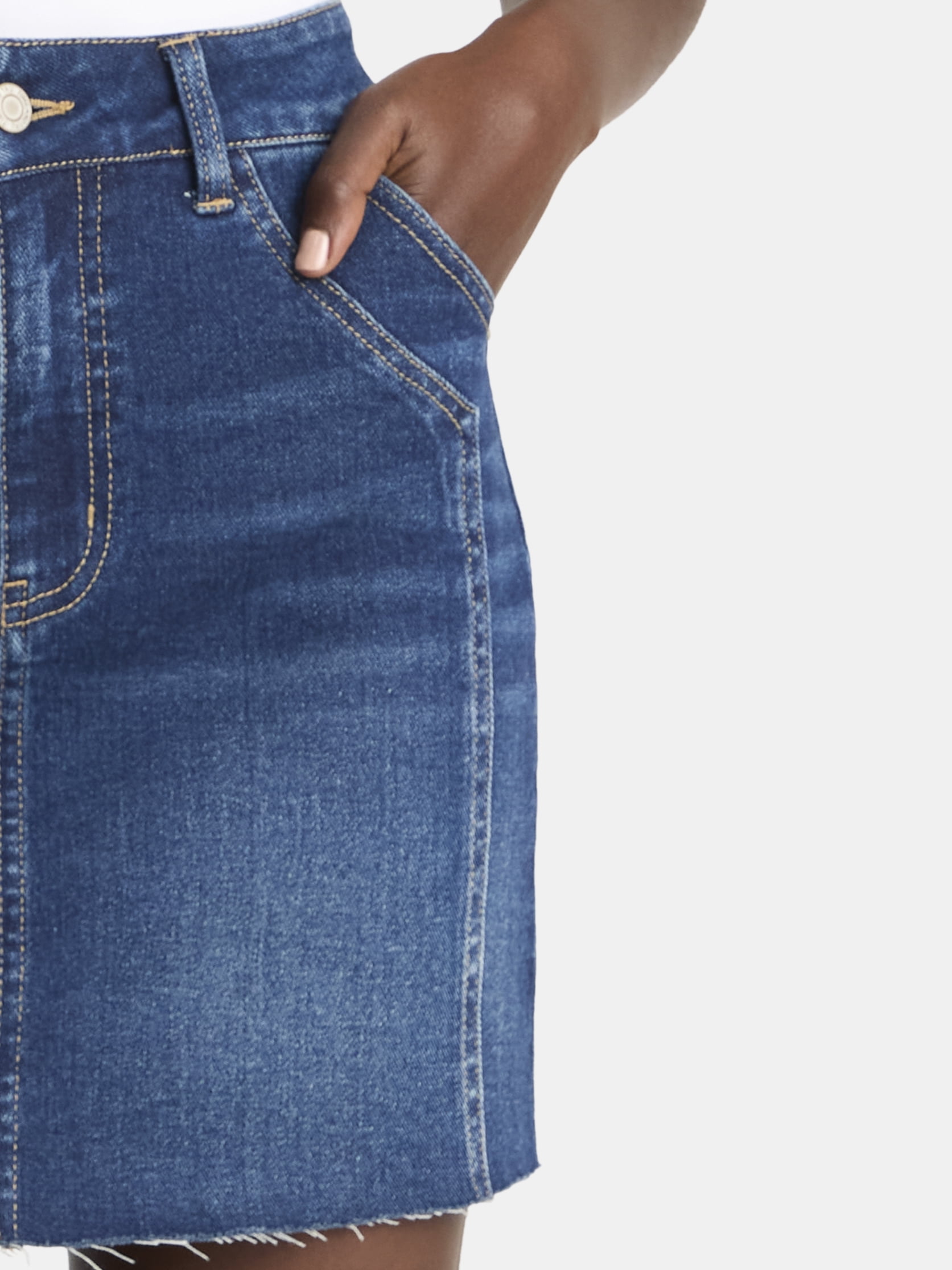 Time and Tru Women's Denim Mini Skirt, Sizes 0-20