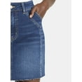 thumbnail image 4 of Time and Tru Women's Denim Mini Skirt, Sizes 0-20, 4 of 5