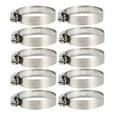 thumbnail image 5 of 27-51mm Worm Gear Hose Clamp, 304 Stainless Steel Fuel Line Clamps 10 Pcs, 5 of 5