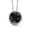 Black Sapphire, September, variant on 14K White Gold White Zirconia Pendant Necklace for Women (0.84 Cttw, Gemstone, Round 6MM, with 18 inch Chain)