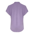 thumbnail image 5 of Weikingp Tops For Women Trendy Summer Shirts For Women Womens Basic Tee Shirts Short Sleeve Shirts For Women Going Out Tops For Women Gray 4XL, 5 of 8