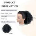 thumbnail image 4 of Afro Puff Drawstring Ponytail Bun For Black Women 150% Density 10A Brazilian Virgin Human Hair 4C Afro Kinky Curly Clip In Ponytail Extension Human Hair Pieces 130g 8 Inch, 4 of 7
