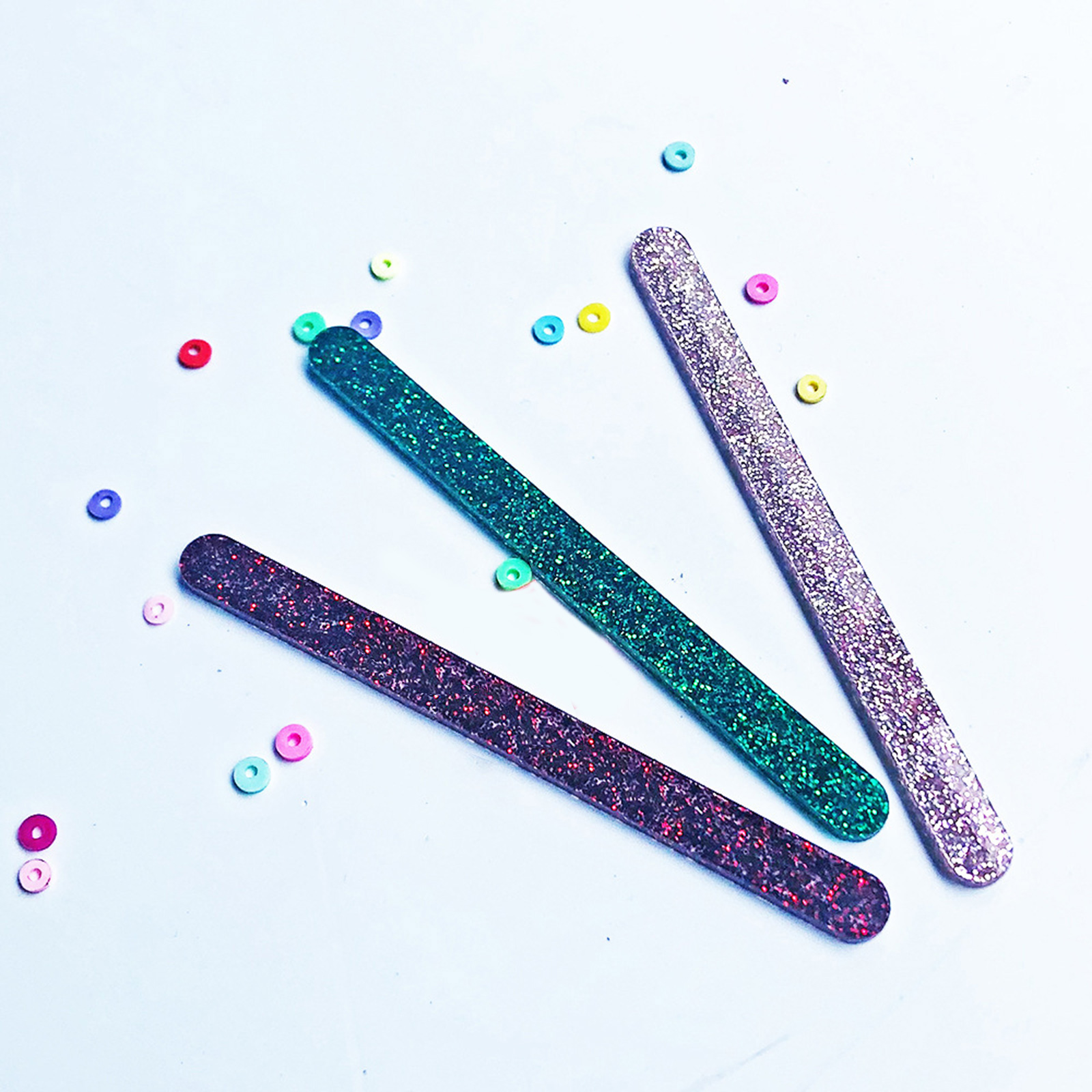 Set of 50 Acrylic Ice Cream Sticks Popsicles Stick Multicolor Ice Cream Tools Making Kitchen Accessories