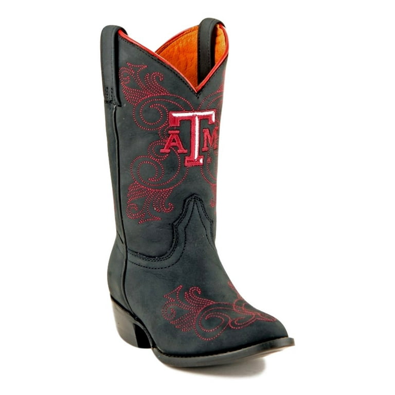 Gameday Boots Girls College Team Texas A M Reveille Black TAM G031