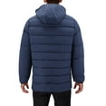 thumbnail image 2 of Men’s Heavyweight Insulated Microfiber Removable Hood Quilted Zip Puffer Jacket (Navy, L), 2 of 5