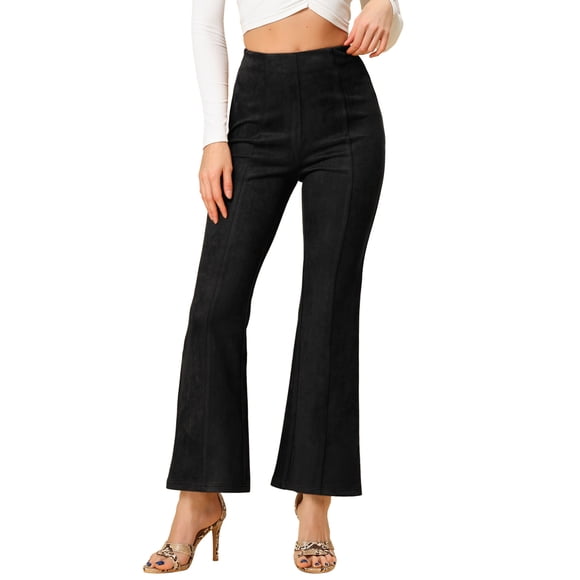 Pantalones Largos de Punto Liso Allegra K Negro XS