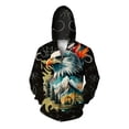 thumbnail image 3 of Sudadera con capucha con estampado 3D de mariposa, águila y lobo para hombre, sudadera con gráfico de demonio animal, sudadera holgada con cremallera, sudaderas cómodas, 3 of 4