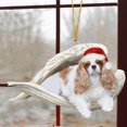 thumbnail image 4 of Adorno navideño festivo para amantes de las mascotas, accesorio de decoración navideña único, colgante con forma de perro ángel, 4 of 5