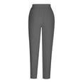 thumbnail image 4 of Leesechin Women's Linen Joggers Pants - Oceanside Drawstring Elastic Waist Casual Lounge Tapered Leg Trousers, 4 of 6