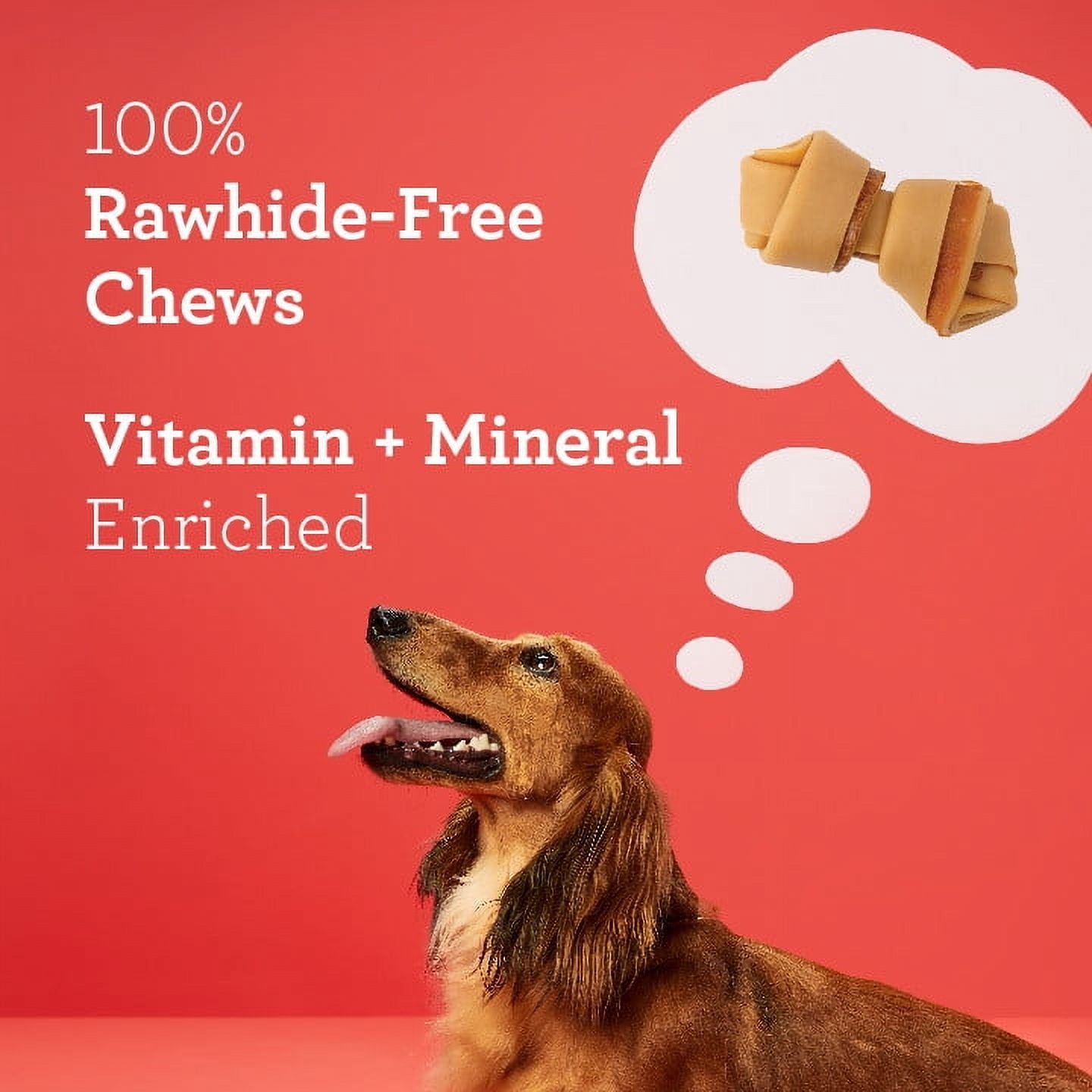 DreamBone Mini Chews, Rawhide Free Dog Chews, Made with Real Bacon and Cheese Flavor, 24 Count