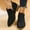 Black, variant on Womens Booties, Low Heels Pointed Toe Fashion Hollow Out Slip-On Ankle Boots Coffee US6