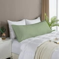 thumbnail image 3 of CCNY 1 Pc Body Pillow Case with Zipper Clouser Moss 21x56" Inch Solid 1000 TC 100% Egyptian Cotton Body Pillow Cover, 3 of 7