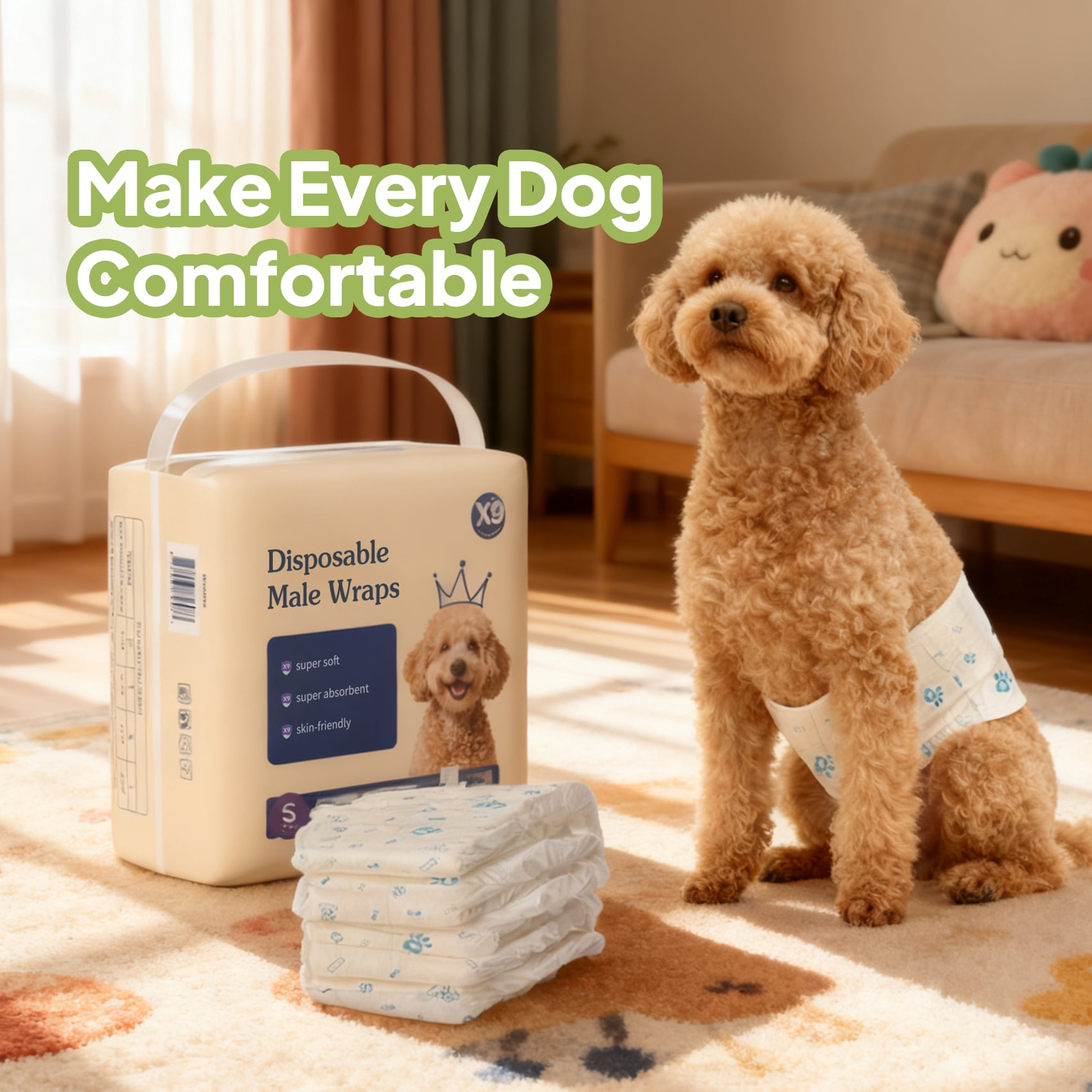X9 Pet diapers (male)