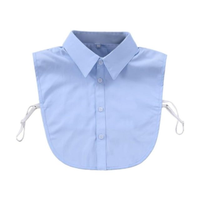 Esquirla Femmes Faux Col Accessoire Chemises Faux Col pour Chemises Uniformes Vêtements Bleu