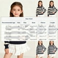 thumbnail image 3 of UQJfacai Girls Striped Sweaters Casual Crewneck Long Sleeve Shirts Fashion Knitted Soft Cozy Pullover Tops Clothes 1-8 Years, 3 of 7