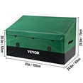 VEOVRbrand Outdoor Storage Box, 150 Gallon Waterproof PE Tarp Deck Box w/ Galvanized Frame, All