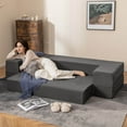 thumbnail image 4 of Costway 8-Inch Folding Sofa Bed with High-Density Foam & Washable Cover Queen Size, 4 of 10