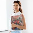 thumbnail image 6 of FORMRS 3 Ring Binder with Pockets 1.5" D-Rings Clip Board 200 Sheets Capacity, Red Vibrant Flowers, 6 of 8