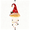 snowflake, variant on Lighted Santa Hat Hanging Chandelier Warm LED Christmas String Light, Festive Hanging Decor for Christmas Home Party and Holiday Display