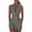 Gray, variant on Womens Solid Lapel Deep V Neck Belted Jumpsuit Fashion Casual Style Adjustable Waist Belt Side Pockets Loose Fit Smooth Fabric Daily Dating Leisure One Piece Suit