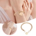 thumbnail image 3 of Pulsera con charm de corazón de acero inoxidable para mujer, joya elegante y duradera, 3 of 8