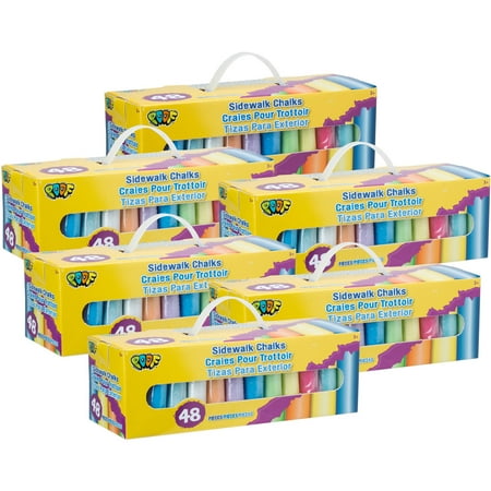 POOF 48-Piece Sidewalk Chalk, 6pk