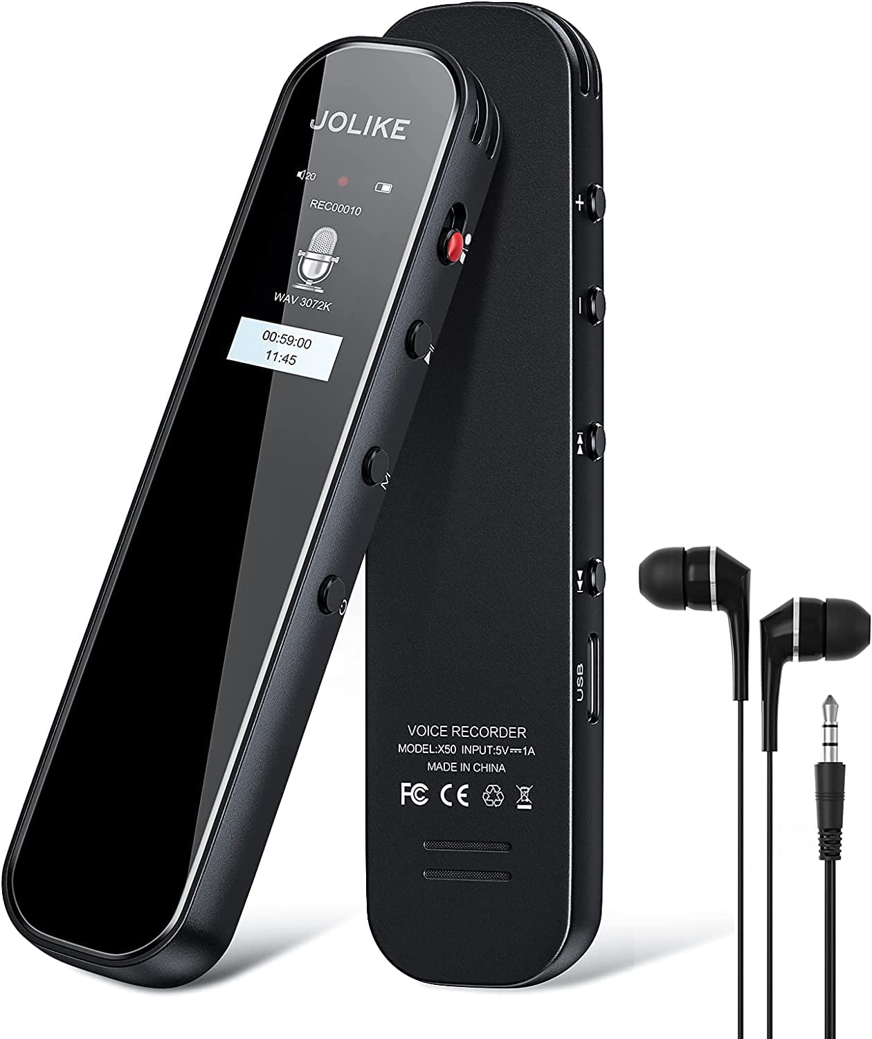 64GB digital recorder JOLIKE X50 with playback function Suitable for