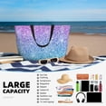 thumbnail image 5 of Honeii Multicolor Glitter for Tote Bag with Adjustable Strap,Beach Bag, Waterproof Sandproof Beach Tote Bag, Large Capacity Foldable Beach Bags, 5 of 7