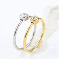 thumbnail image 3 of Vqyskoko-anillos entrelazados trenzados de circón, anillos regalo de Navidad de aniversario apilable para pareja minimalista, 3 of 4