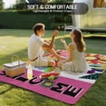 thumbnail image 4 of Spring Daisy Outdoor Rug 4x6 Ft - Reversible Patio Rug Outdoor Camping Rugs, Pink Modern Abstract Art Dots Floral Washable Indoor Outdoor Area Rugs, Non-Slip Outdoor Carpet Runner for Deck/Porch, 4 of 8