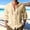 (Casual 285)Beige, variant on Mens Summer Jackets Fashion Outerwear Casual Solid Button Round-neck Long Sleeve With Hooded Outer Tops