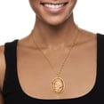 thumbnail image 6 of Ross-Simons Italian Orange Shell Floral Skull Cameo Pendant Necklace in 18kt Gold Over Sterling, Women's, Adult, 6 of 7