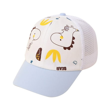 

Fsqjgq Toddler Hats Kid Ball Cap Toddler Boys Girls Breathable Dinosaur Cap Spring Summer Sun Hat Cute Cartoon Printed Cap Kid Top Hat Toddler Hats Cotton Blend Light Blue