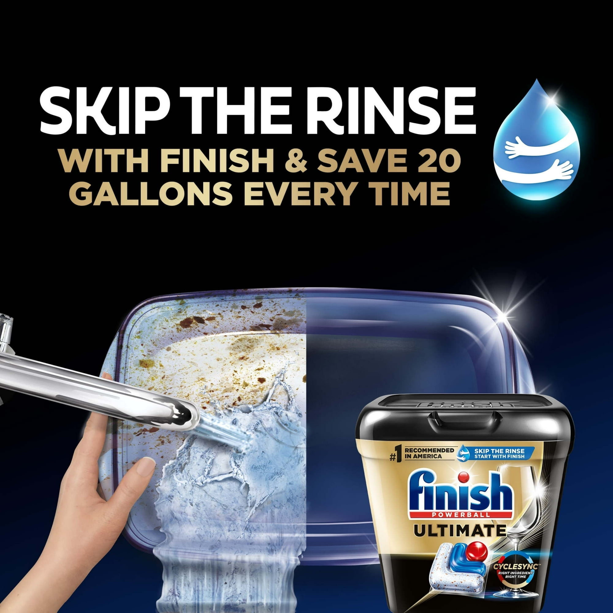 Finish Ultimate Dishwasher Detergent- 11 Count - Dishwashing Tablets - Dish Tabs (Pack of 4)
