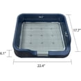 thumbnail image 2 of PS KOREA Indoor Dog Potty Tray - with Protection Wall Every Side for No Leak, Spill, Accident - Keep Paws Dry and Floors Clean (Grey), 2 of 6