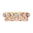 thumbnail image 2 of AFFY 1/3 Carat Round White Natural Diamond Two Tone Crossover Swirl Engagement Wedding Ring in 14k Solid Rose Gold (I-J Color, I2-I3 Clarity, 0.33 Cttw) Ring Size-7, 2 of 3