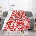 thumbnail image 2 of Pink Seamless Hearts Throw Blanket, Soft Blanket Keeps Warm All Seasons, Lightweight Warm Blanket For Sofa Bed Sofa - 80"x60", 2 of 8