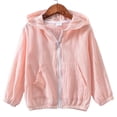 thumbnail image 3 of Abrigo para niños Chaqueta con capucha de algodón con protección solar para bebé niña niño, rosa, 130 cm seitruly AP001415-14, 3 of 7